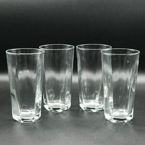Vintage Anchor Hocking Set of 4 Oxford Highball Glasses Sureguard Made in USA